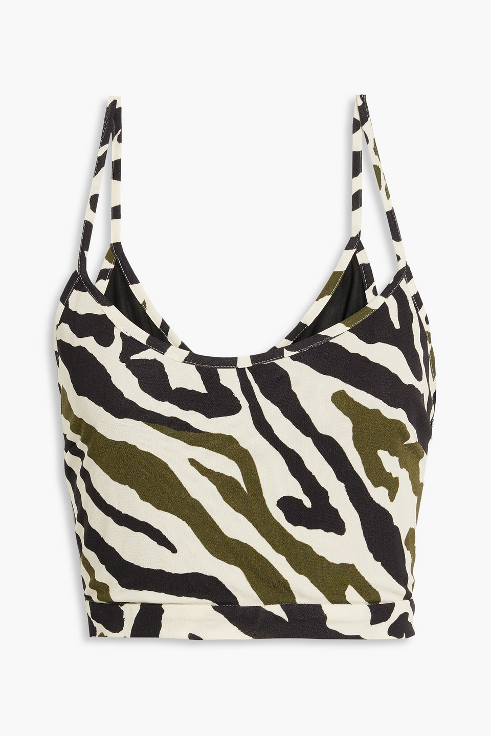 Dundas Zebra-print Crepe Camisole In Ecru