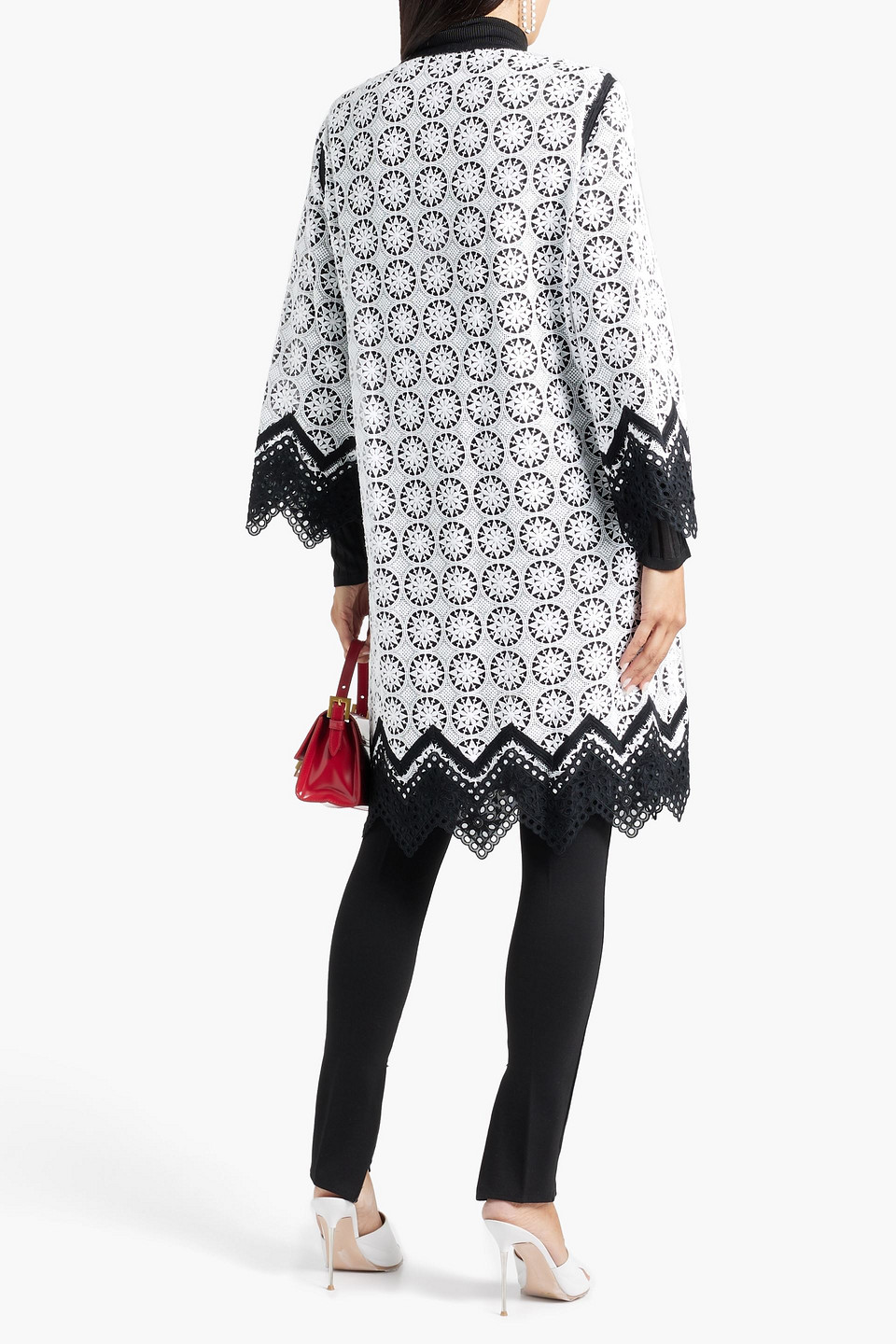 Andrew Gn Cotton Guipure Lace Jacket In White