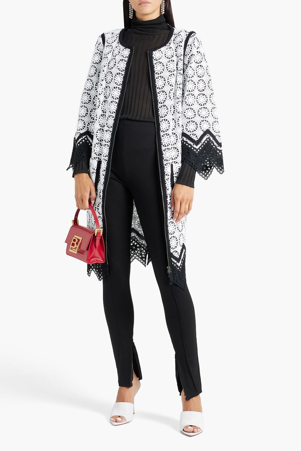 ANDREW GN Cotton guipure lace jacket