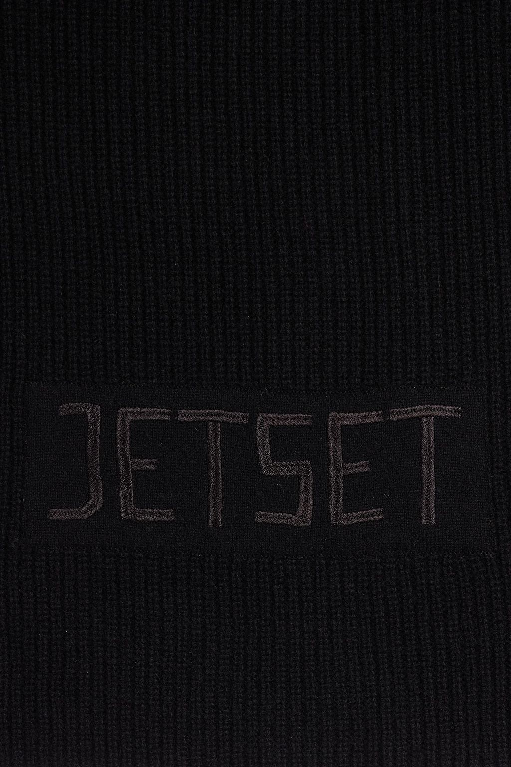 JETSET Embroidered cashmere scarf