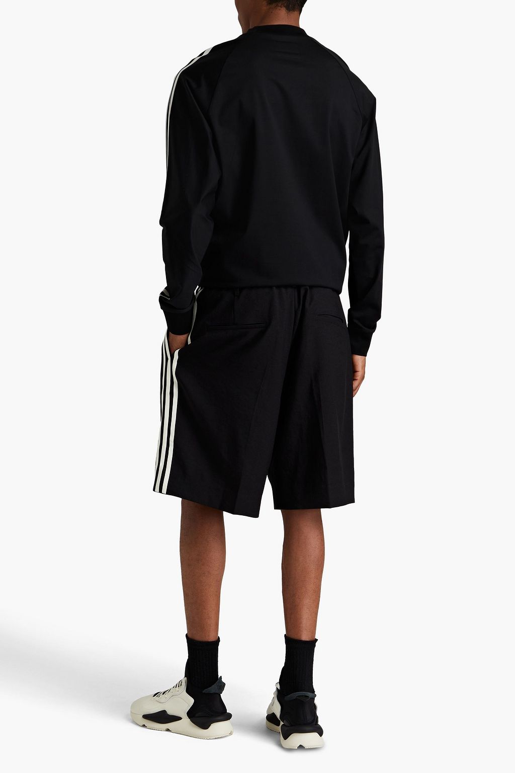 Y-3 스트라이프 새틴 트윌 쇼츠