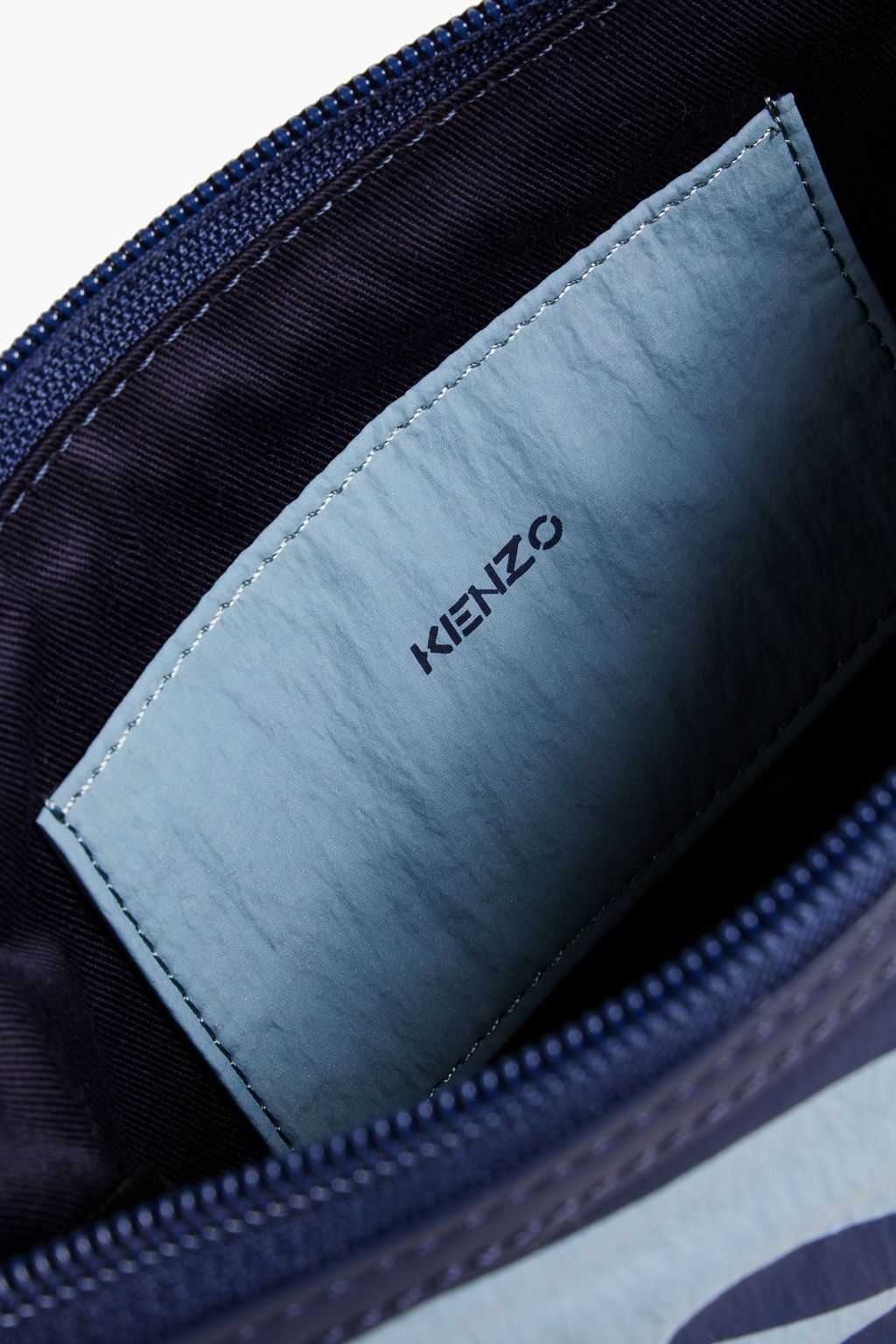 KENZO Mesh-paneled printed shell pouch