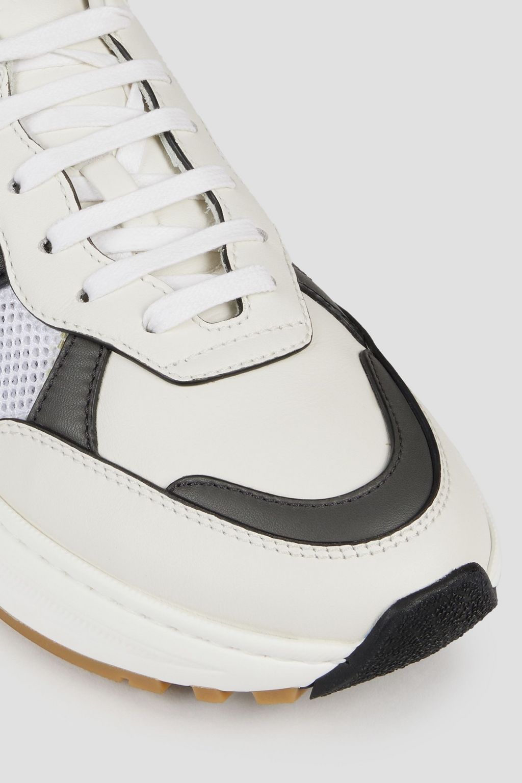 BOTTEGA VENETA Mesh and leather sneakers