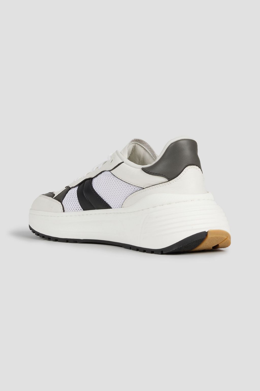 BOTTEGA VENETA Mesh and leather sneakers