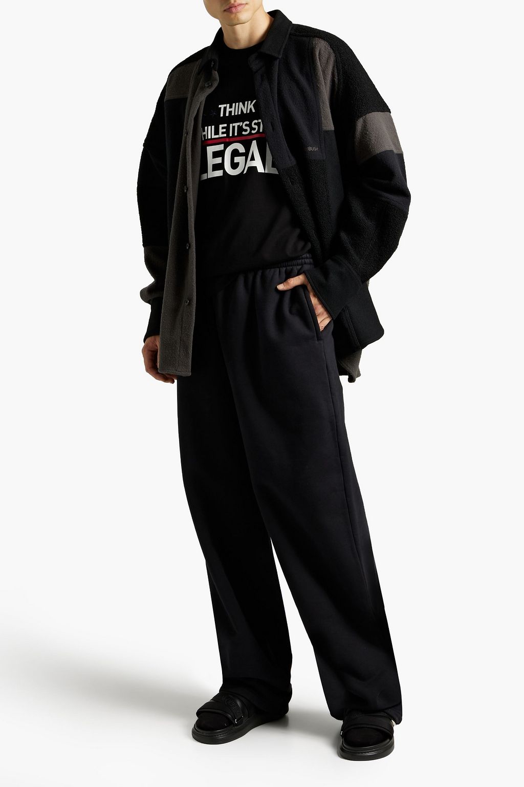 BALENCIAGA Cotton-fleece sweatpants
