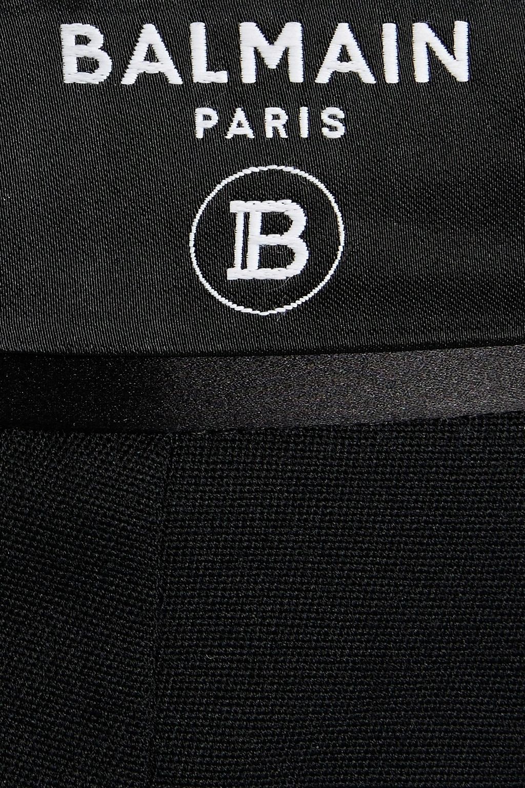 BALMAIN Slim-fit satin-trimmed wool-blend suit pants
