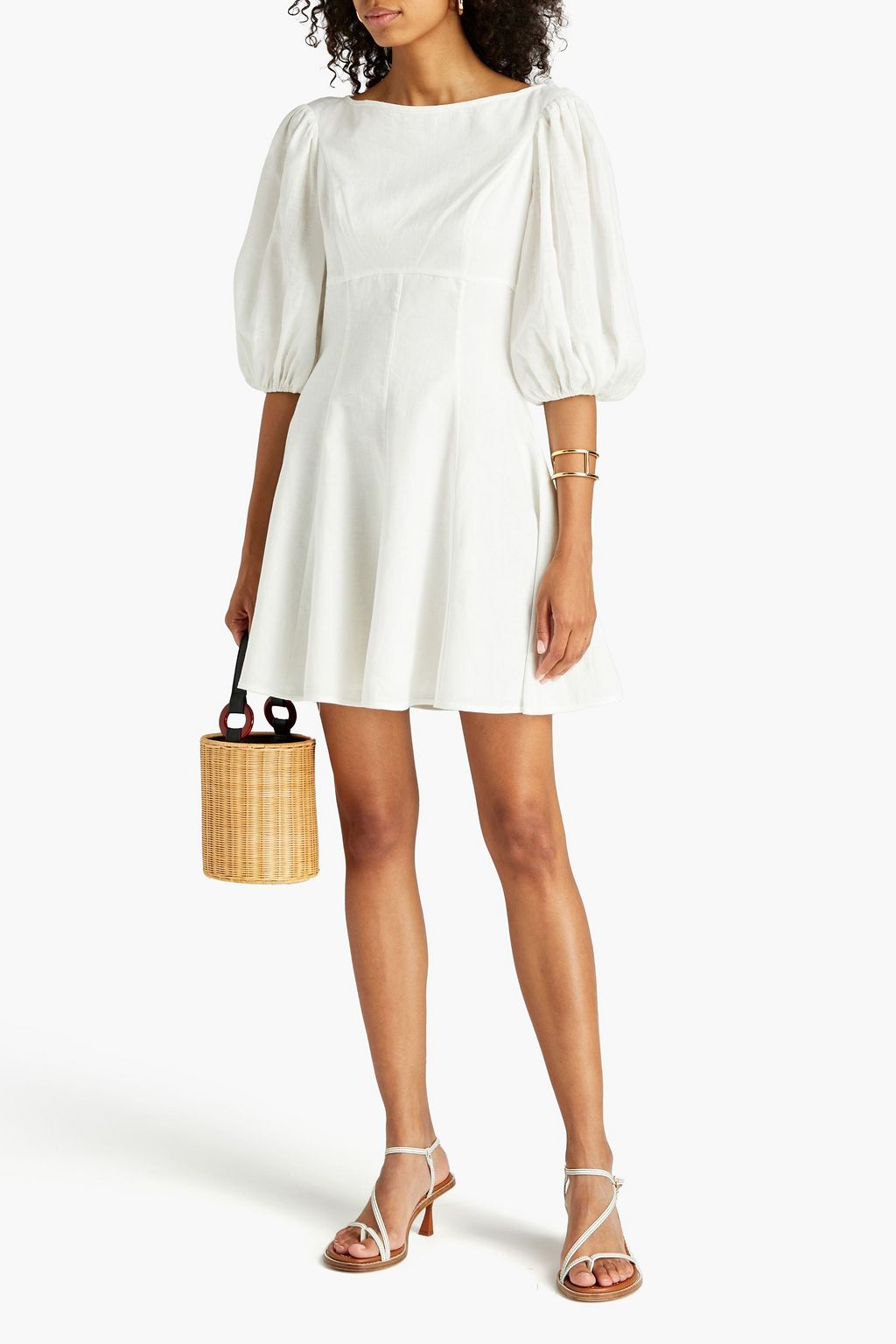 ZIMMERMANN Empire linen mini dress
