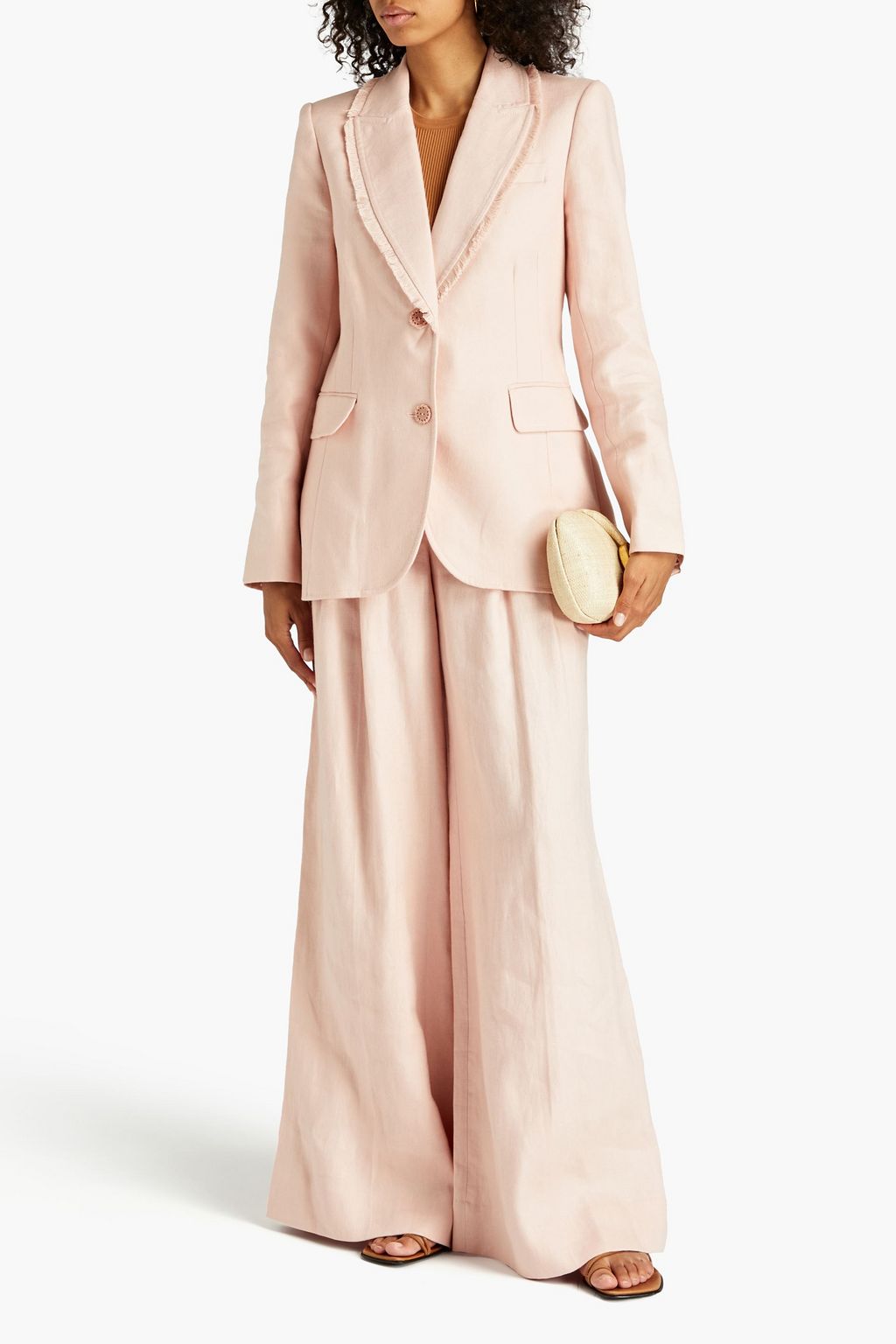 ZIMMERMANN Frayed linen blazer