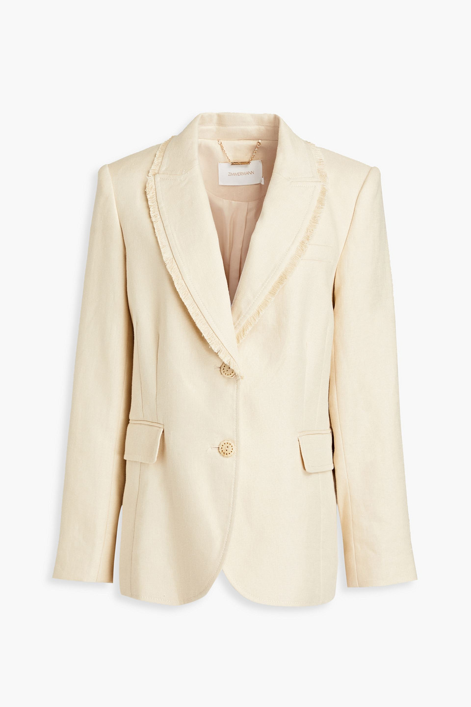 Zimmermann Linen Blazer In Pink