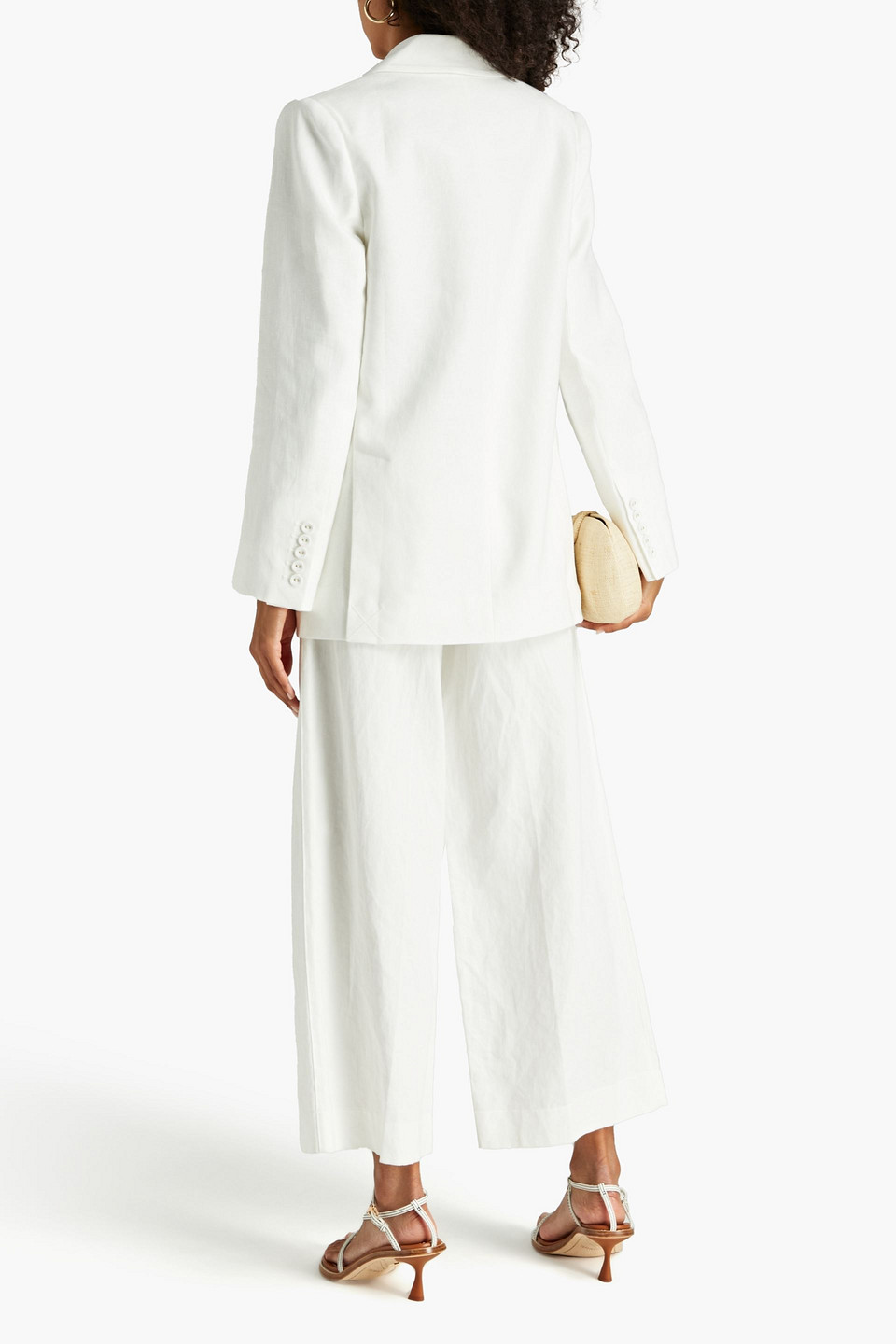  Zimmermann - Slub Linen Blazer - White - 3 