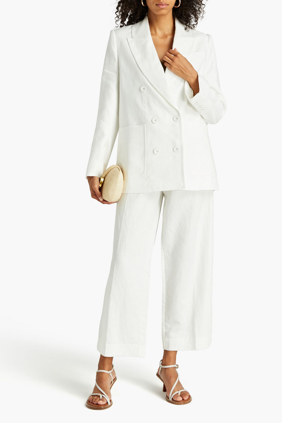  Zimmermann - Slub Linen Blazer - White - 3 