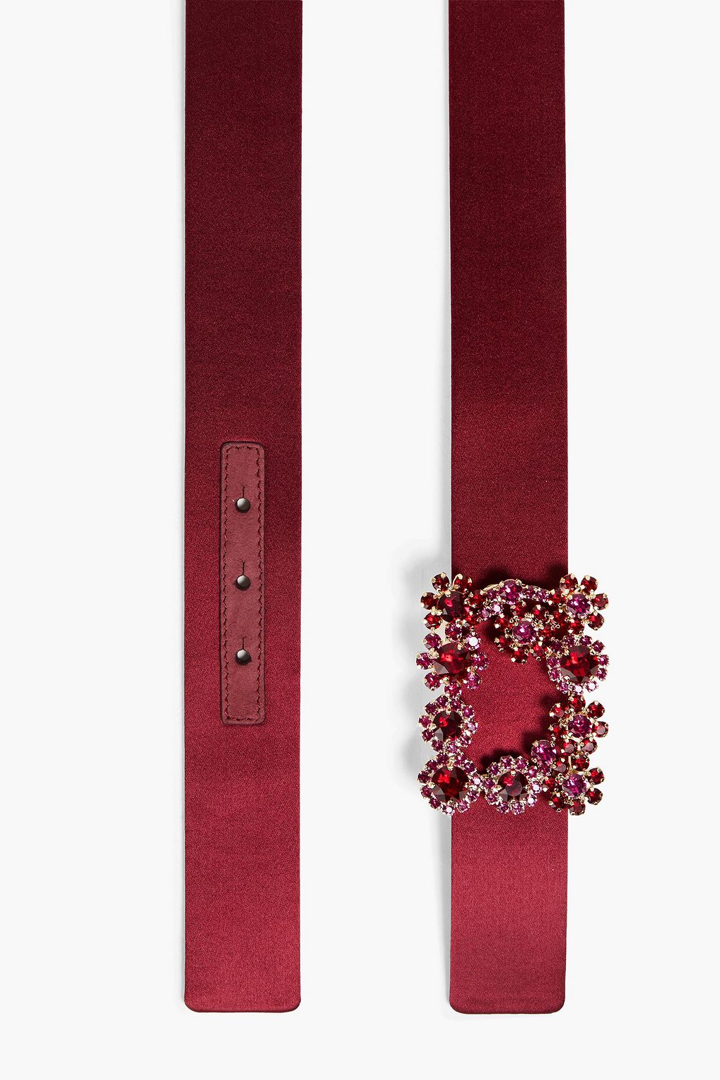 ROGER VIVIER Crystal-embellished satin belt