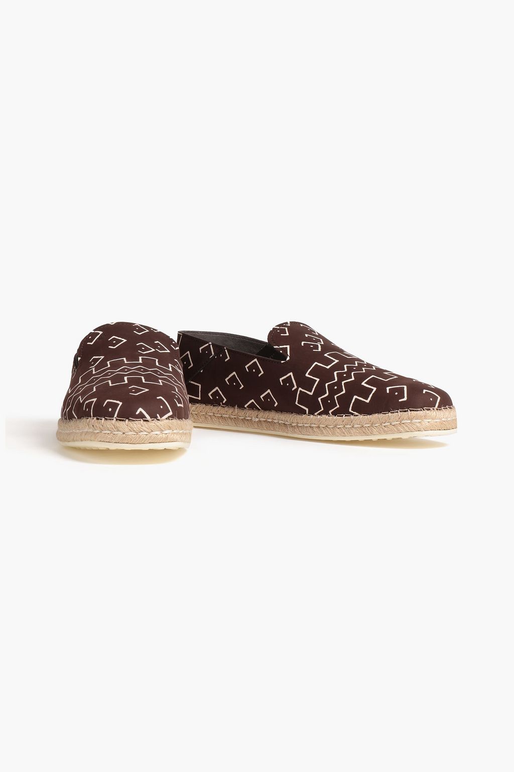 TOD'S Printed leather espadrilles