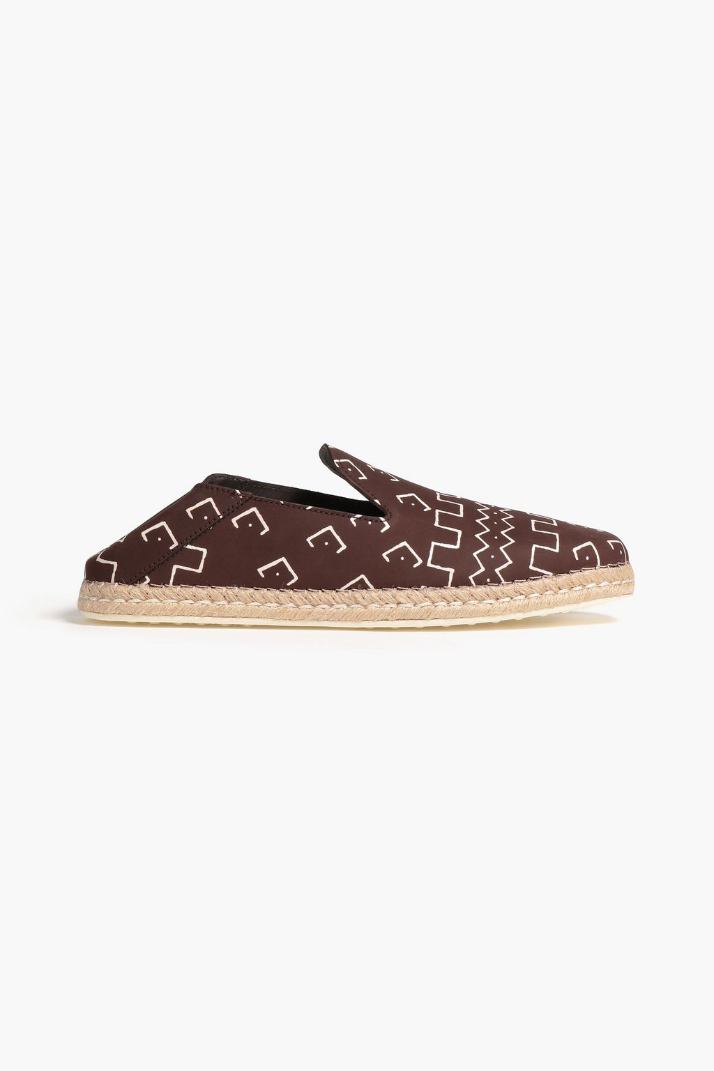 TOD'S Printed leather espadrilles