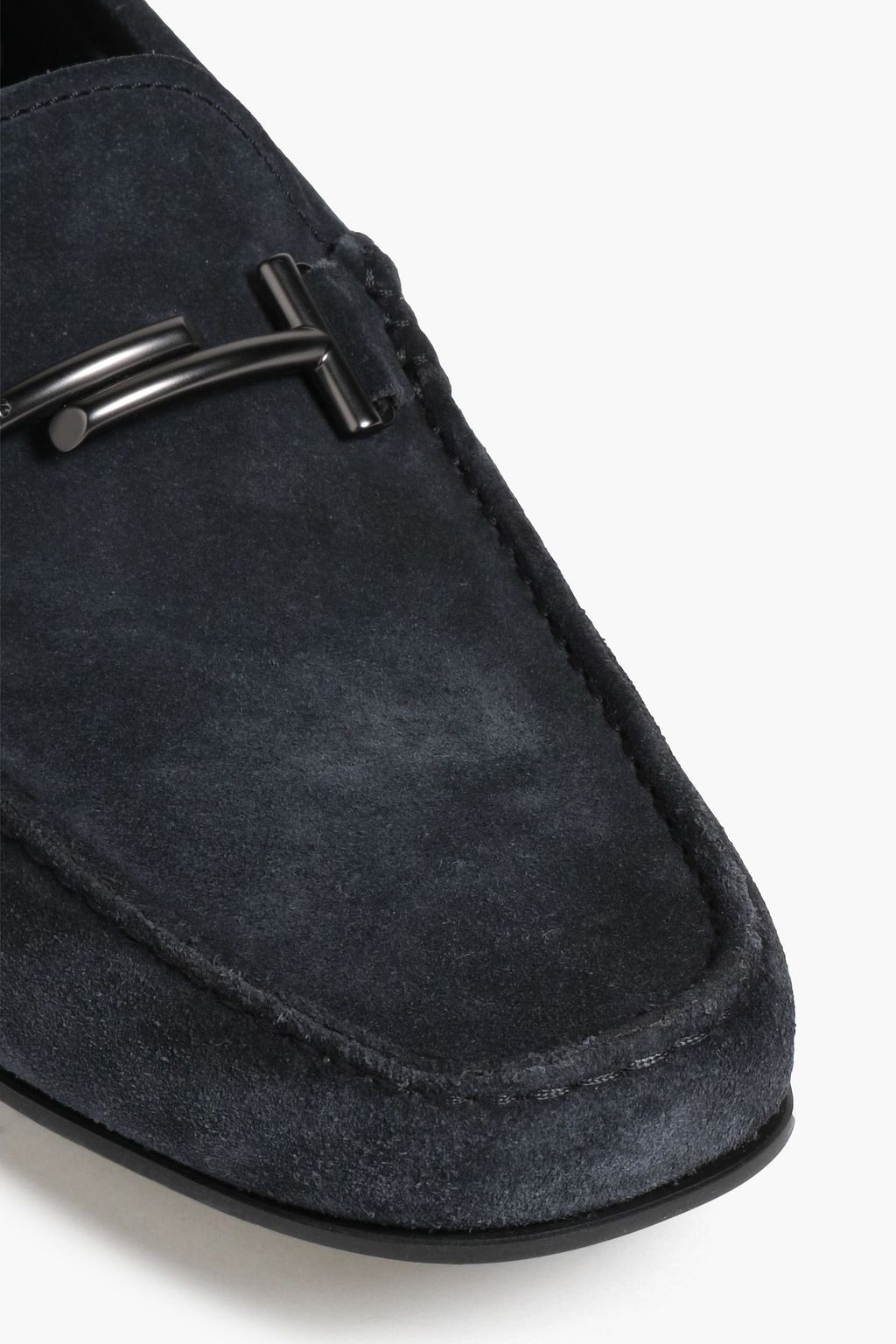 TOD'S Double T embellished suede driving shoes