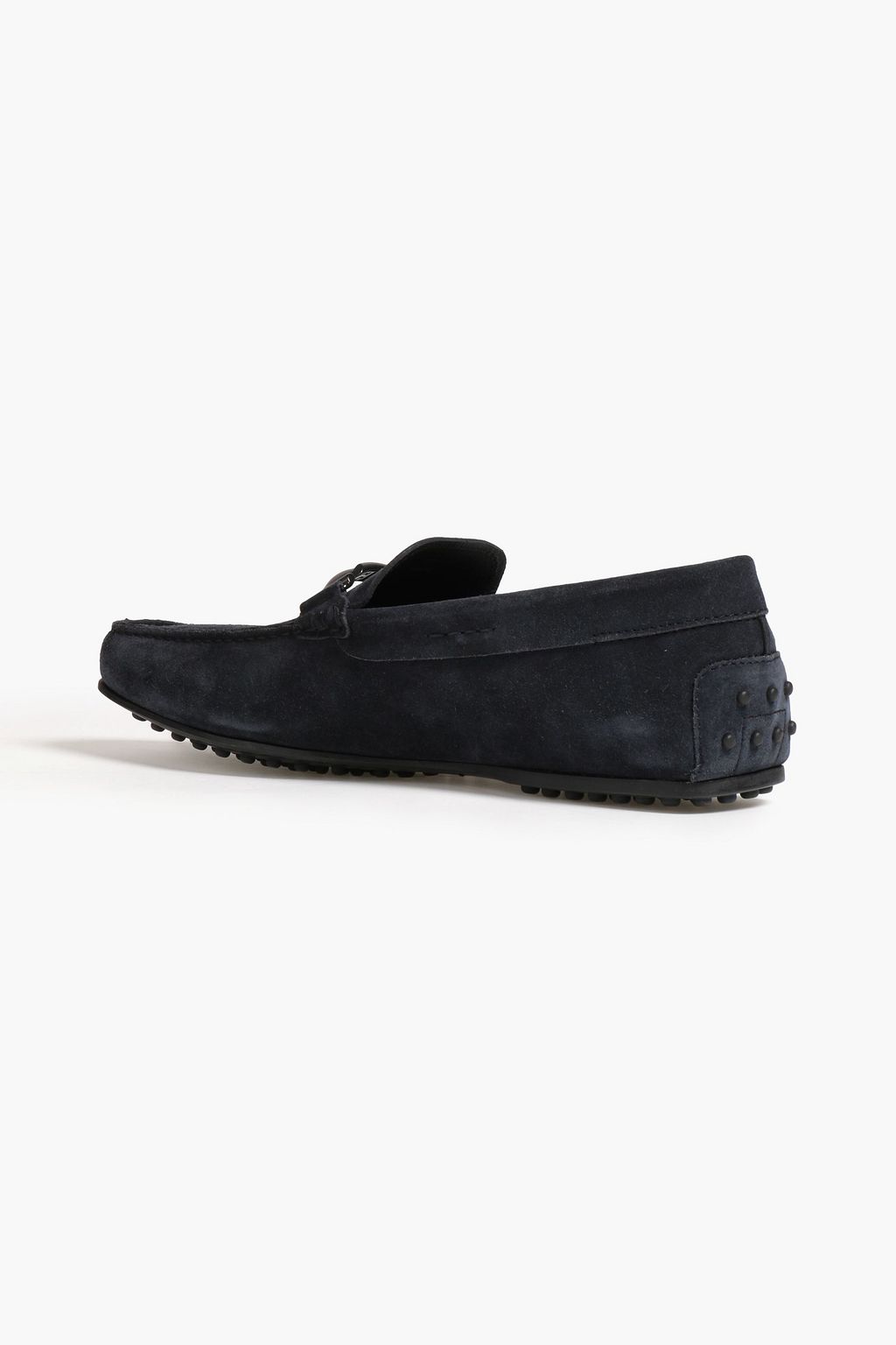 TOD'S Double T embellished suede driving shoes