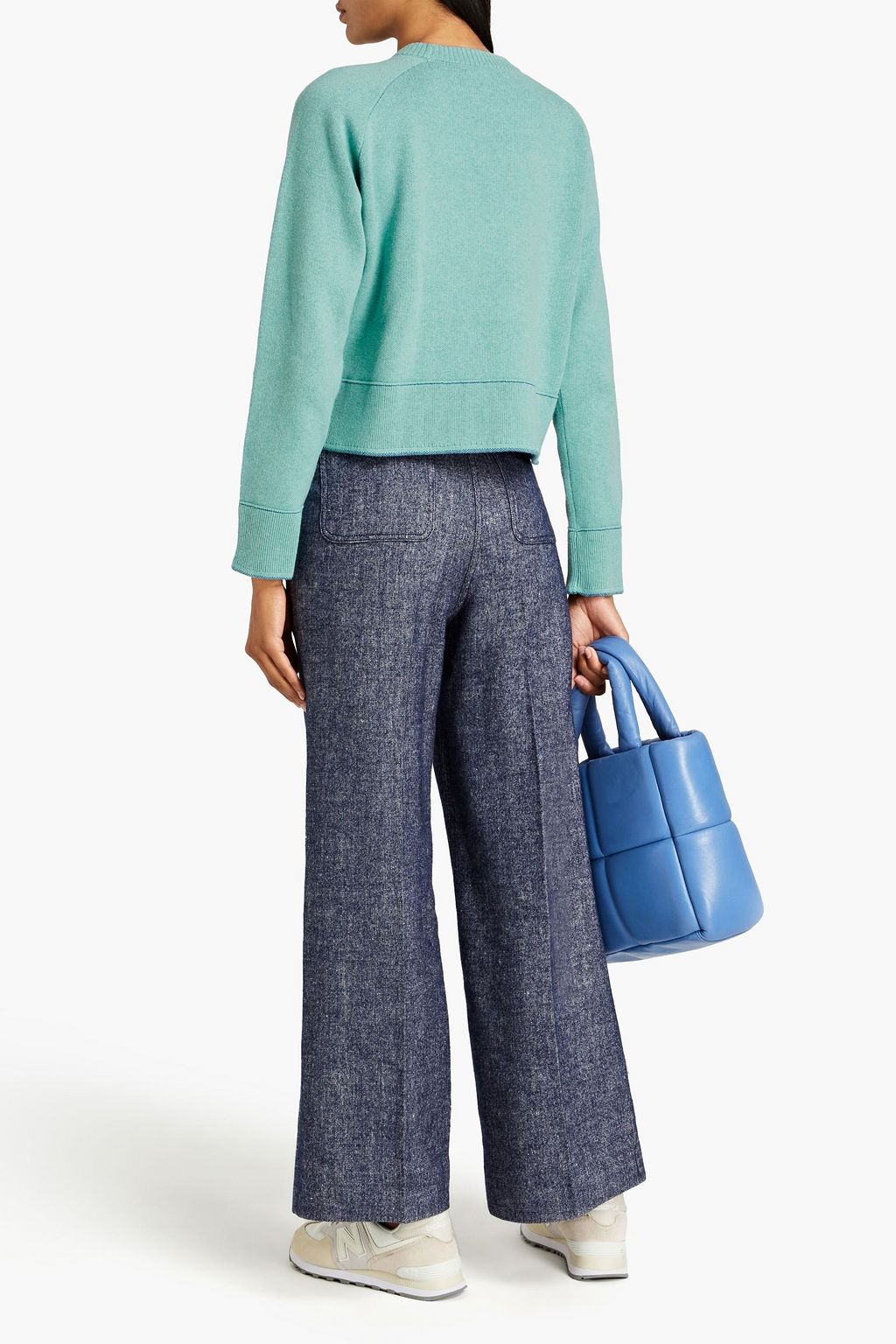 BELLA FREUD Intarsia cotton and cashmere-blend sweater