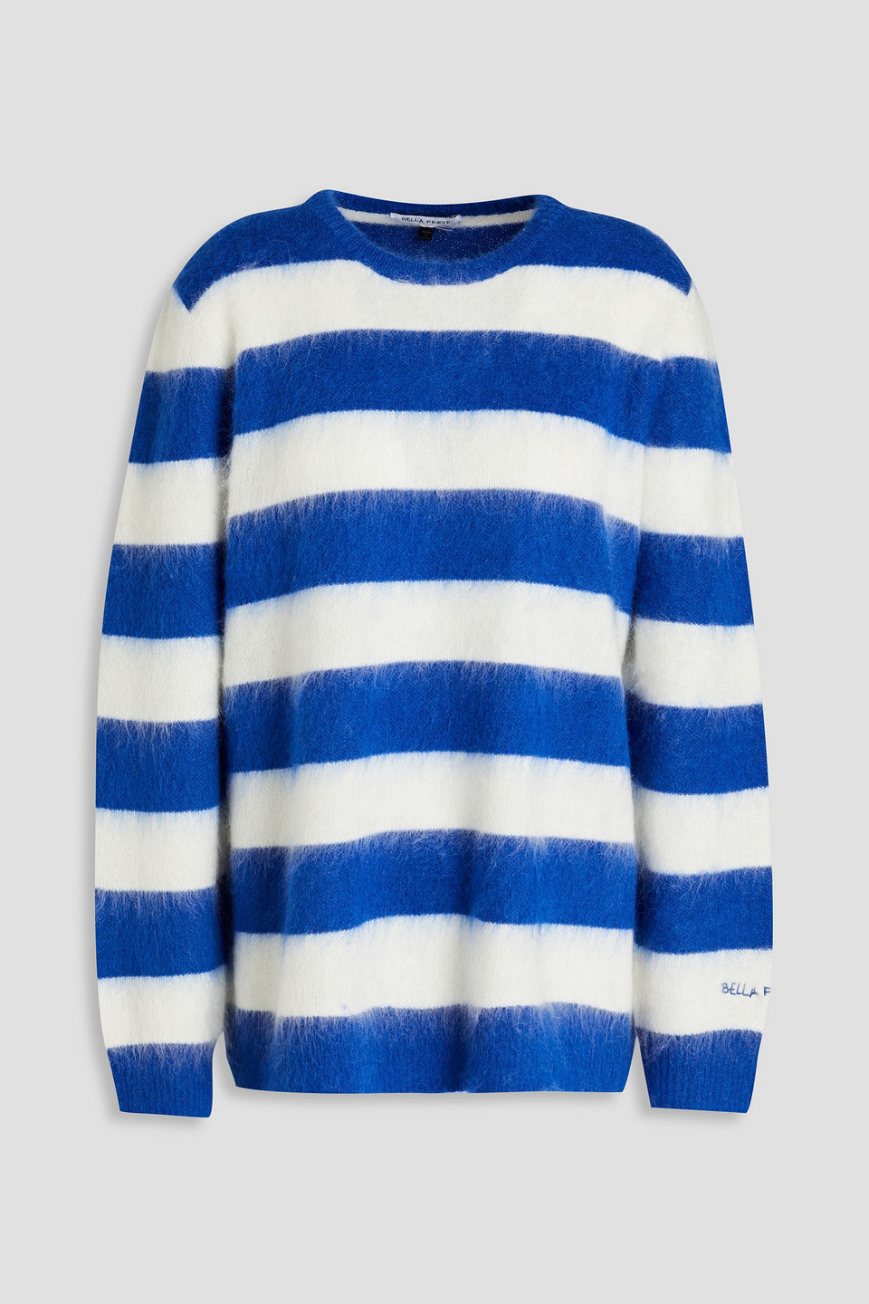 Bella Freud Striped brushed mohair-blend sweater