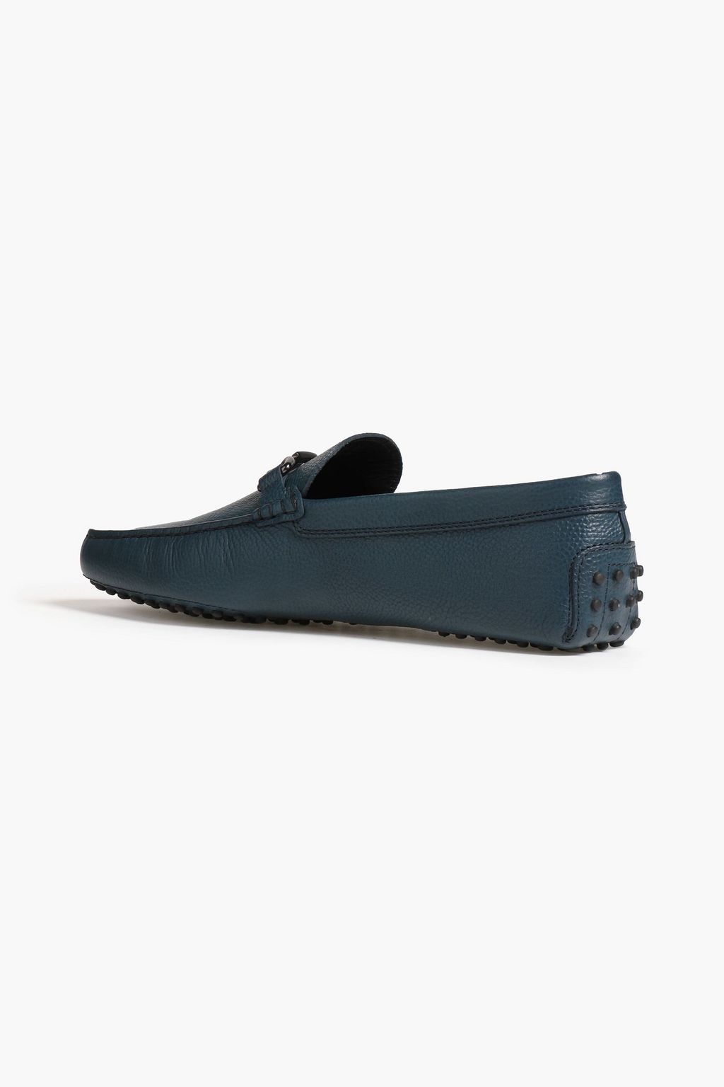 TOD'S Logo-embellished pebbled-leather driving shoes