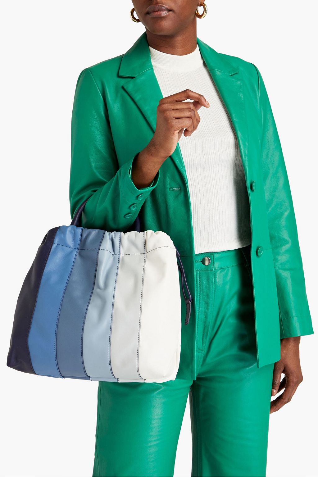 FURLA Essential color-block leather bucket bag