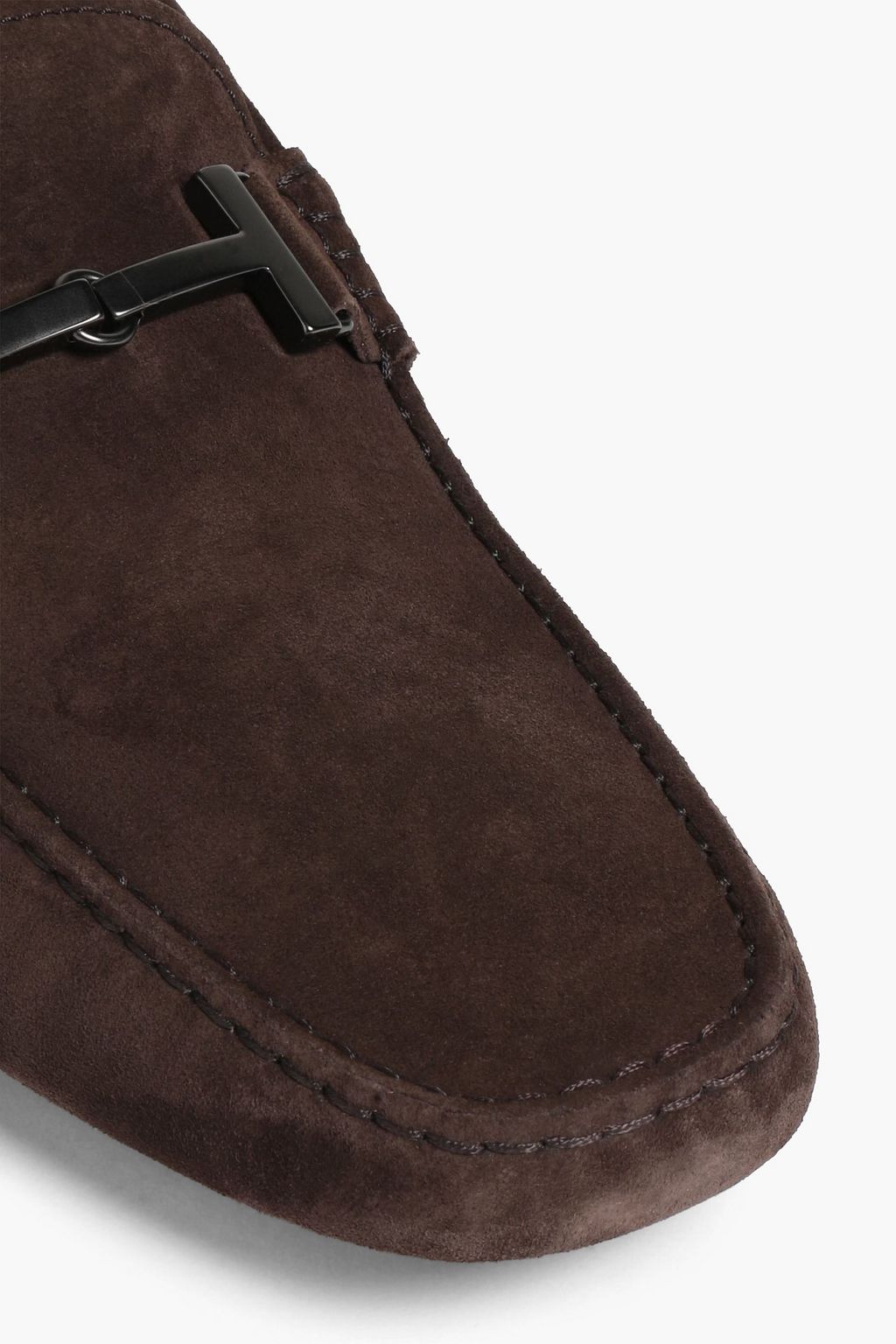 TOD'S New Double T embellished suede driving shoes