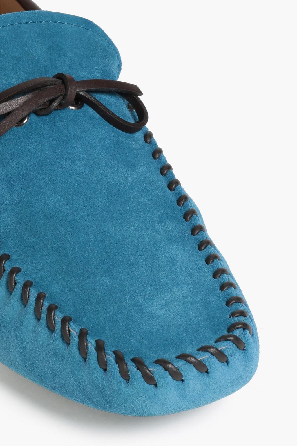 TOD'S Laccetto leather-trimmed suede driving shoes