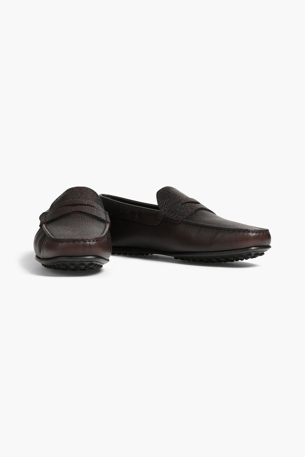 TOD'S Pebbled-leather driving shoes