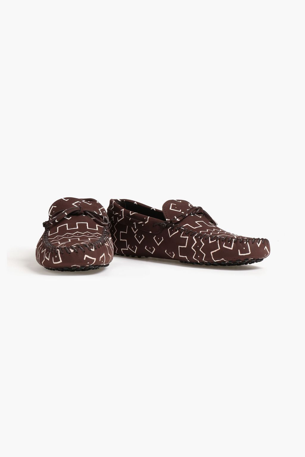 TOD'S Gommino printed nubuck driving shoes