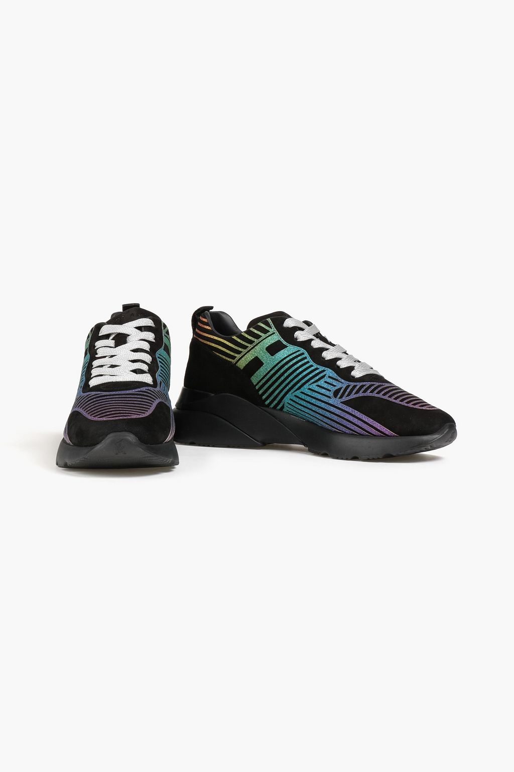 HOGAN Active One glittered suede sneakers