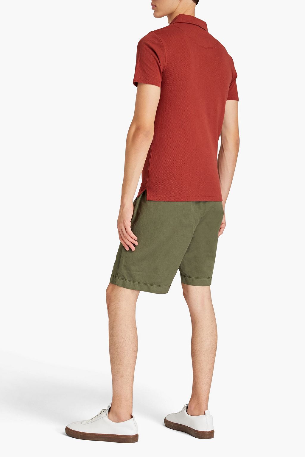 SUNSPEL Cotton-mesh polo shirt
