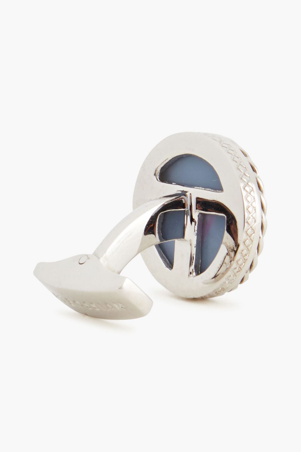 TATEOSSIAN Sterling silver, crystal and druzy cufflinks