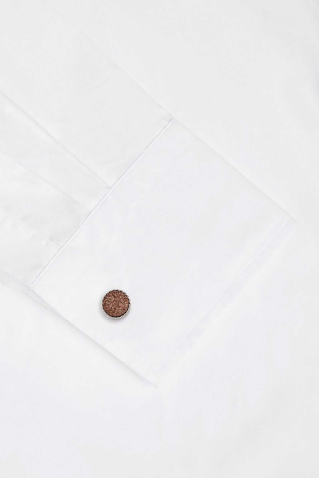 TATEOSSIAN Sterling silver, crystal and druzy cufflinks