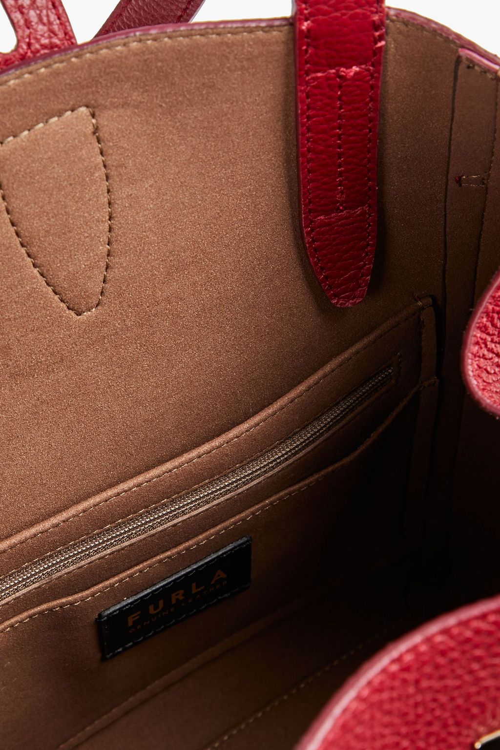 FURLA Net color-block pebbled-leather tote