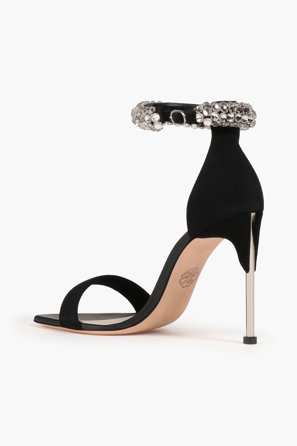 ALEXANDER MCQUEEN Sandalen aus Veloursleder mit Verzierung