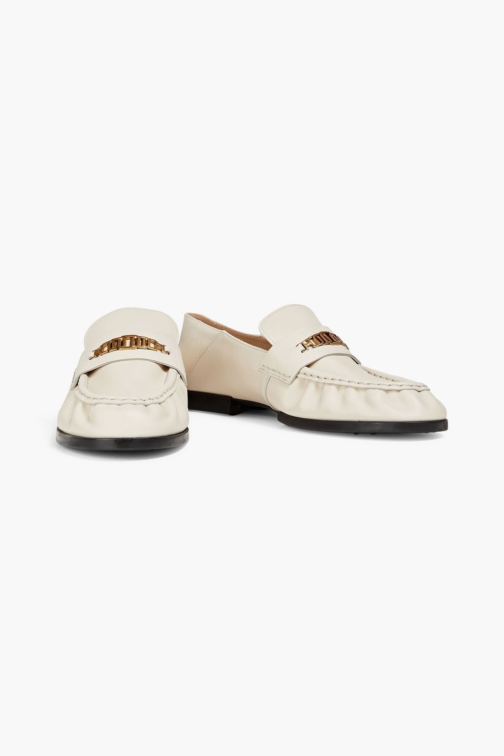 TOD'S Embellished leather loafers