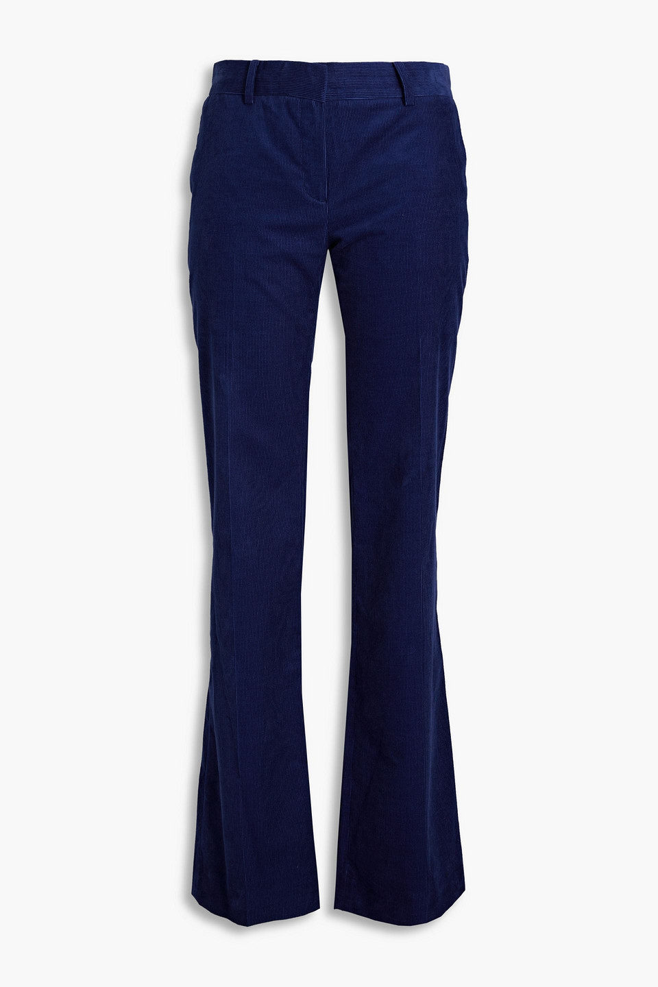 Bella Freud 1976 Cotton-corduroy Bootcut Trousers In Indigo