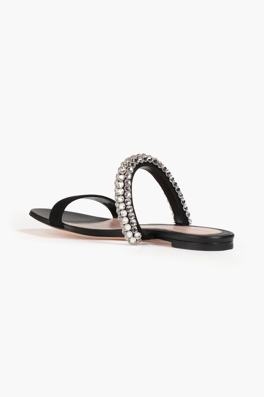 ALEXANDER MCQUEEN Embellished suede sandals THE