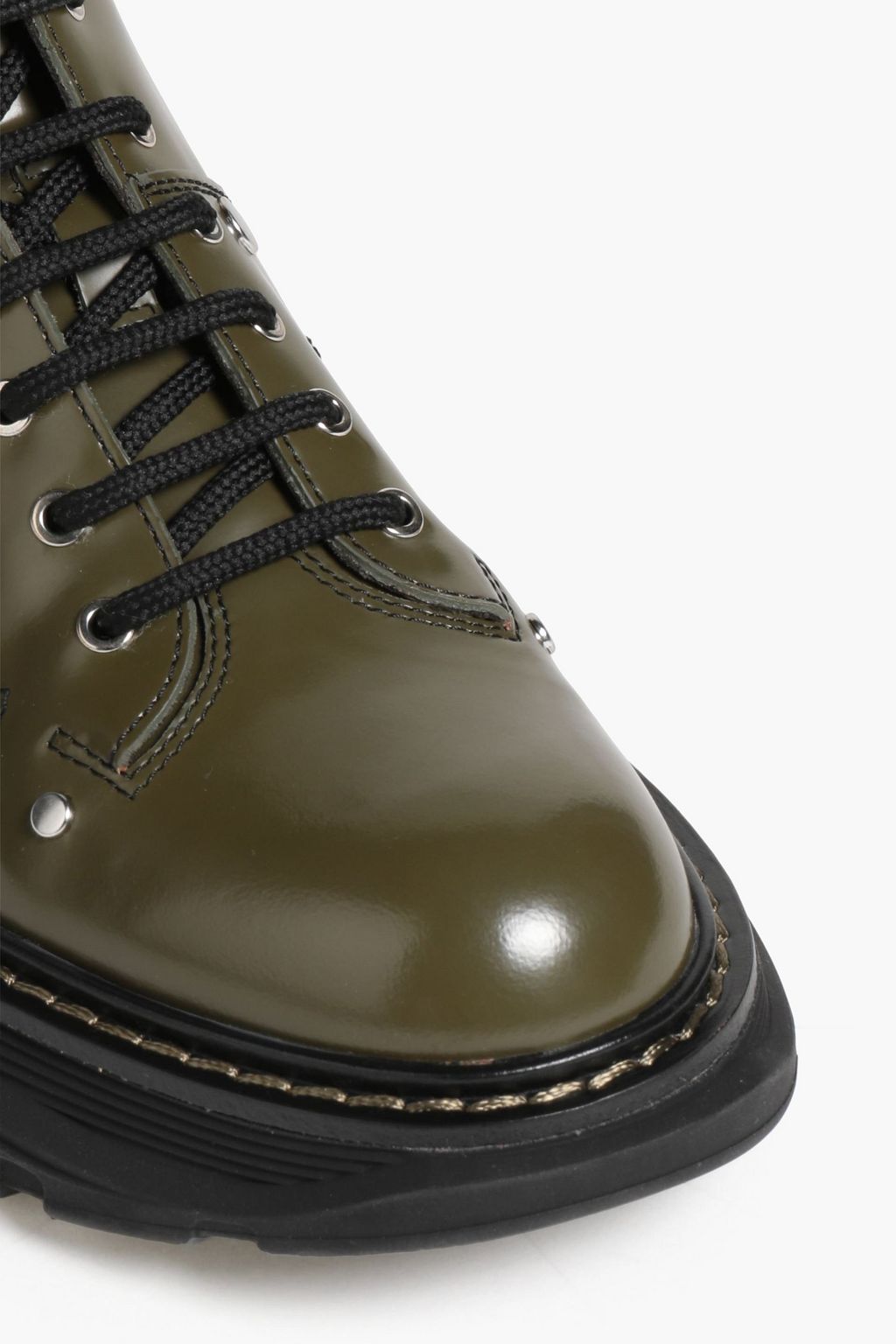 MCQUEEN Leather combat boots