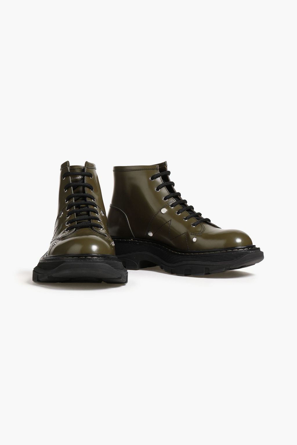 MCQUEEN Leather combat boots