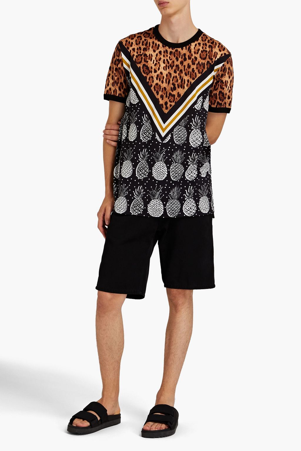 DOLCE & GABBANA Printed cotton-jersey T-shirt