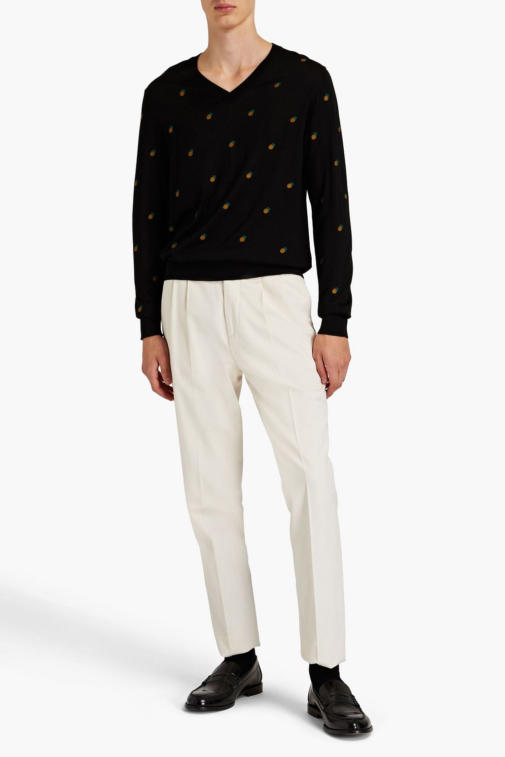DOLCE & GABBANA Embroidered silk sweater