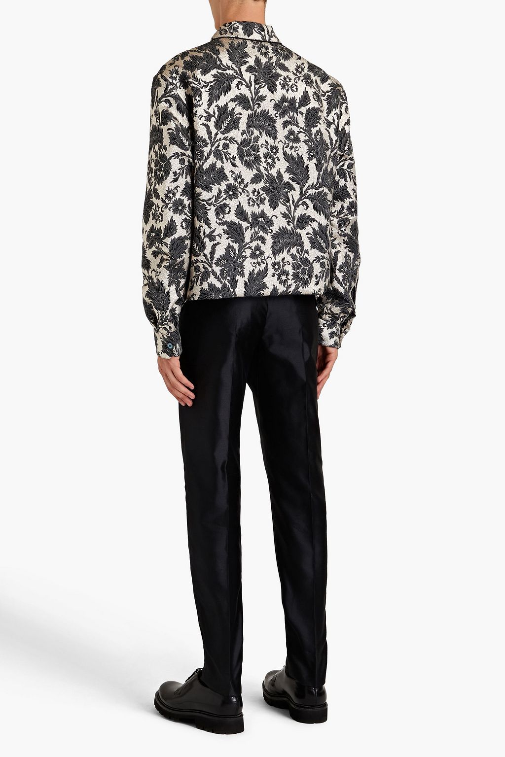 DOLCE&GABBANA Tapered silk-shantung pants