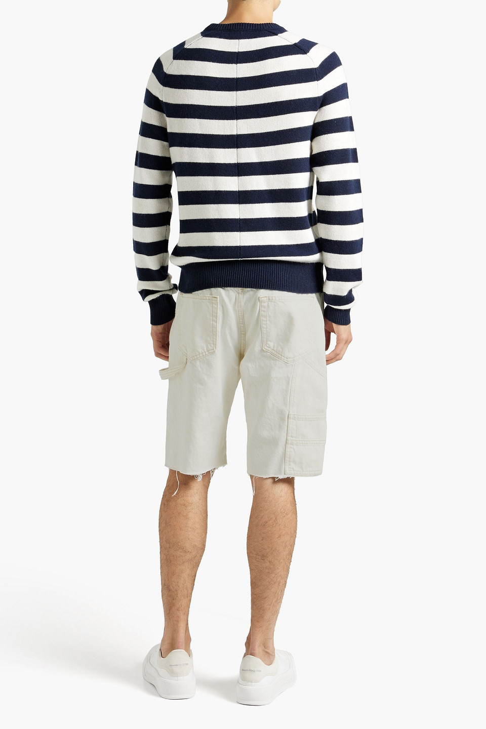 Frame Distressed Denim Shorts In Multi
