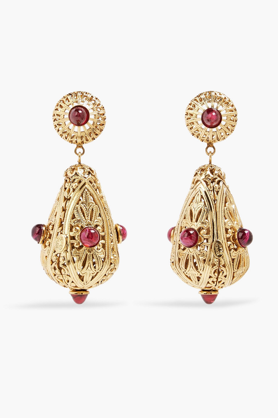 Kenneth Jay Lane Gold-tone Stone Earrings