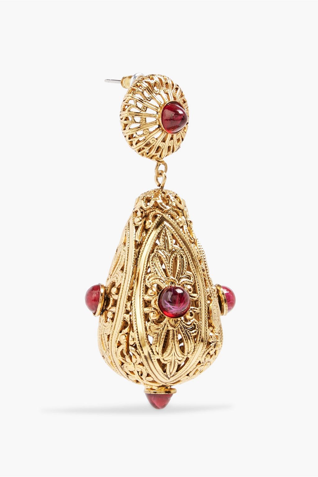KENNETH JAY LANE Gold-tone stone earrings