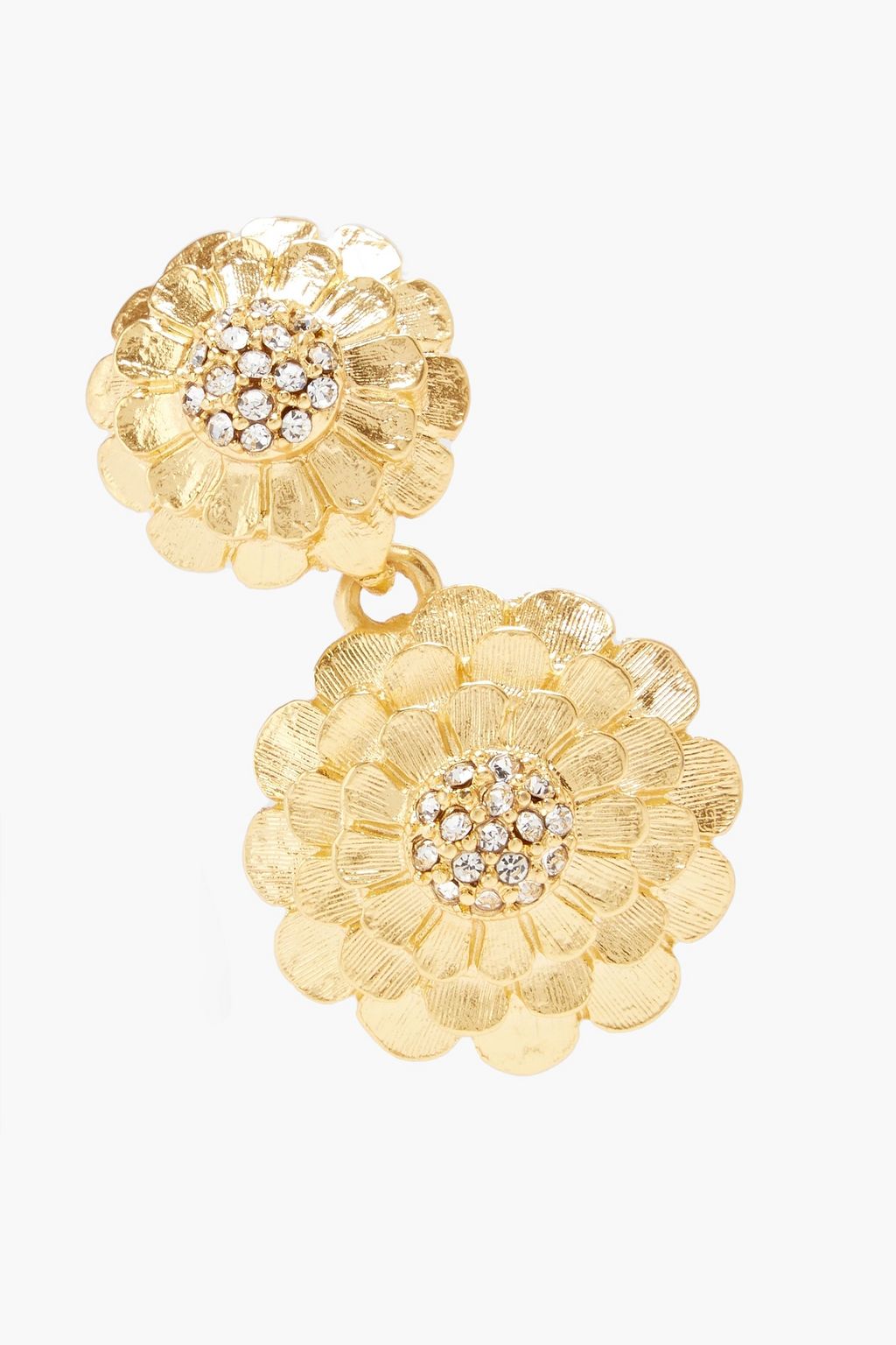 KENNETH JAY LANE Gold-tone crystal earrings
