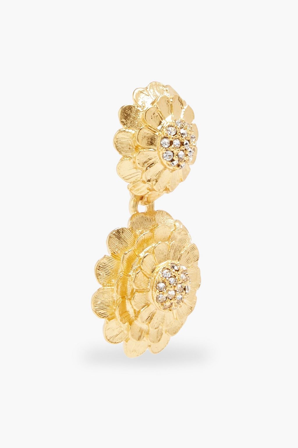 KENNETH JAY LANE Gold-tone crystal earrings