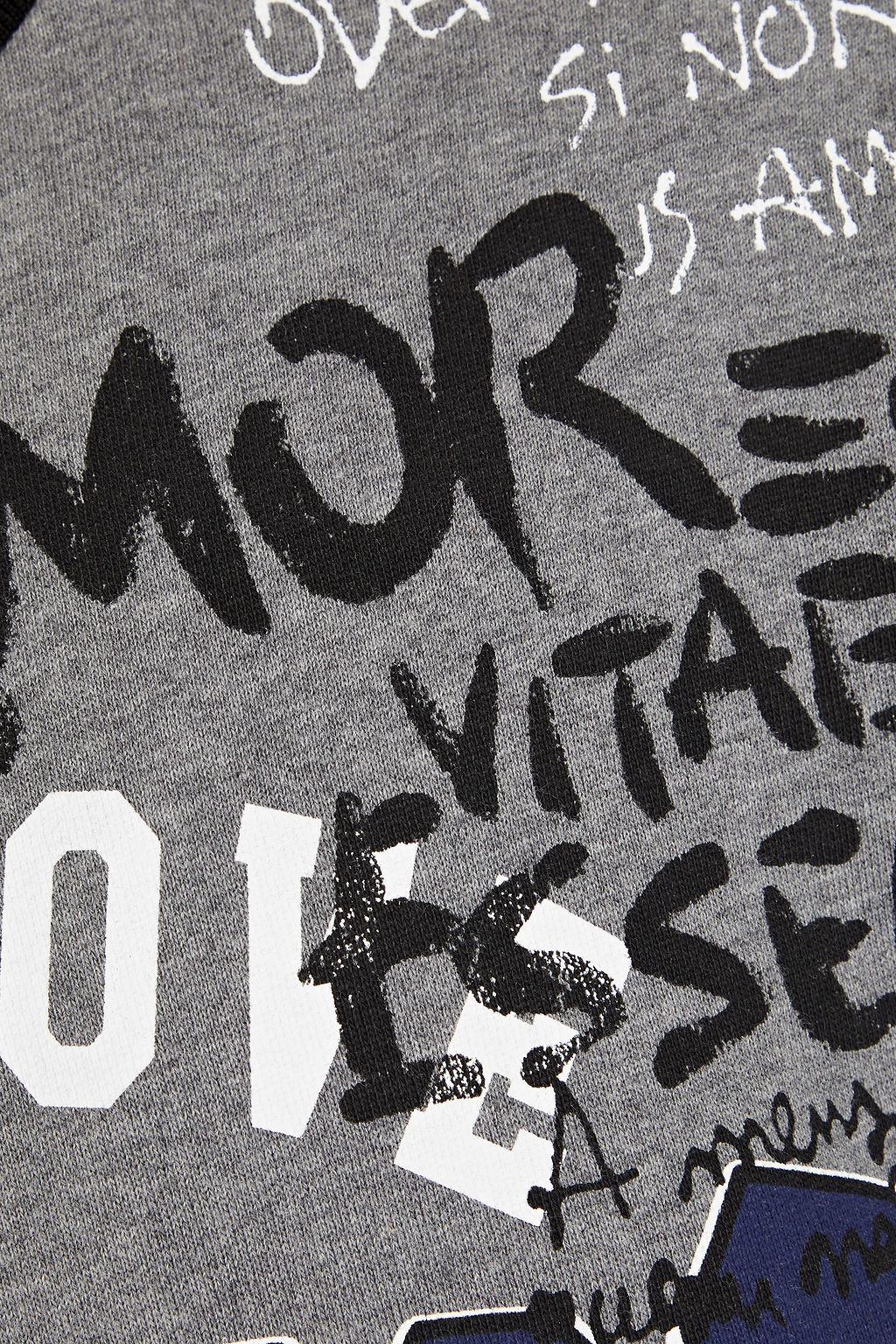 DOLCE & GABBANA Printed French cotton-terry sweatshirt