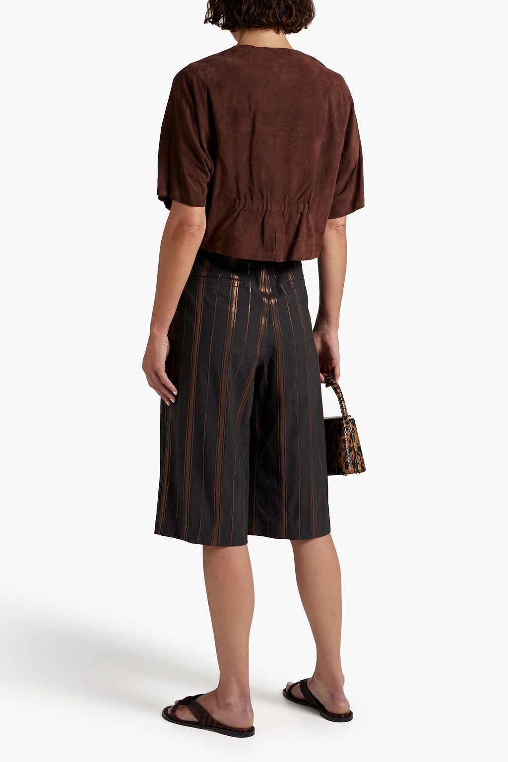 BRUNELLO CUCINELLI Sequin-embellished wool-blend culottes