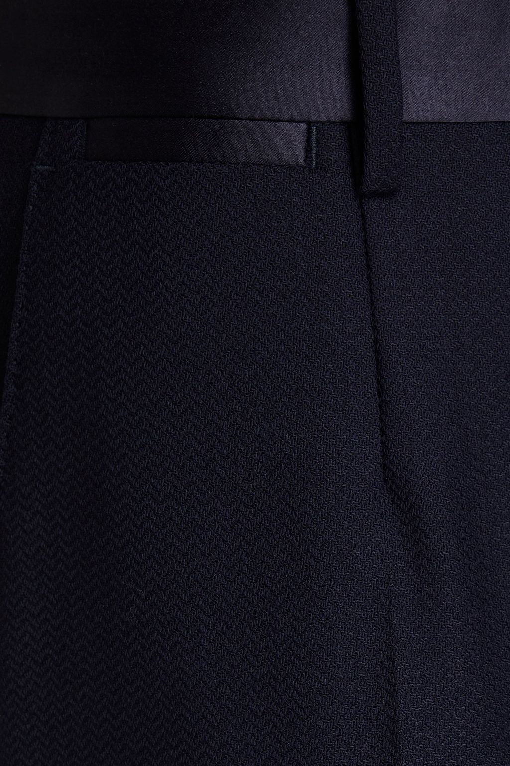DOLCE & GABBANA Smokinghose aus Jacquard aus einer Wollmischung mit Satinbesatz und schmaler Passform